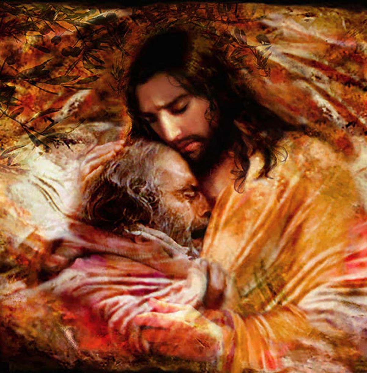 jesus embracing sinner